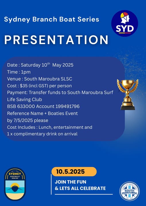 Sydney Branch Boat Series Presentation Day