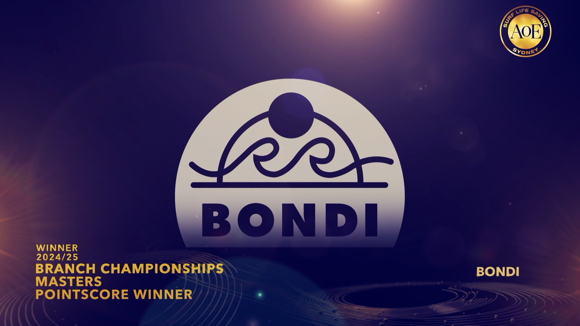 AOE Branch Championships Masters Pointscore – Winner