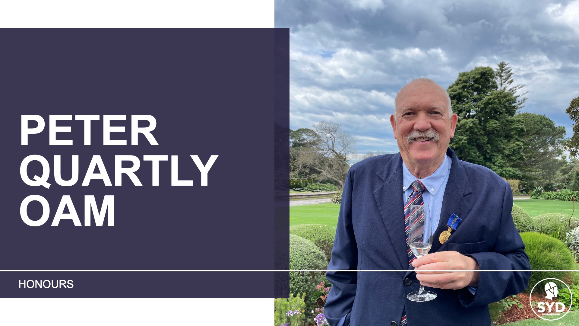 Congratulations, Peter Quartly OAM