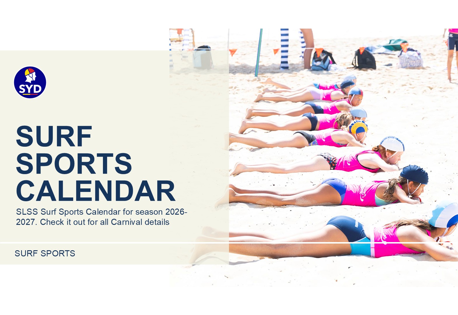 SLSS Surf Sports Calendar for Season 2026-2027