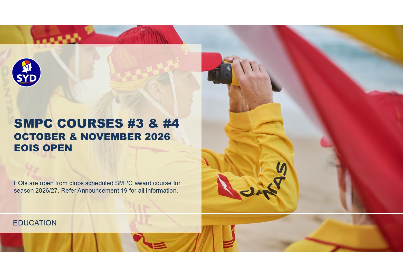 SMPC Courses #3 & #4 EOIs open